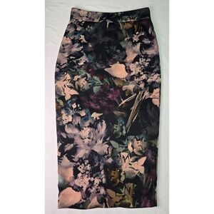 Antonio Melani Dark Floral Midi Pencil Skirt 2 Academia Moody Witchy FairyGrunge
